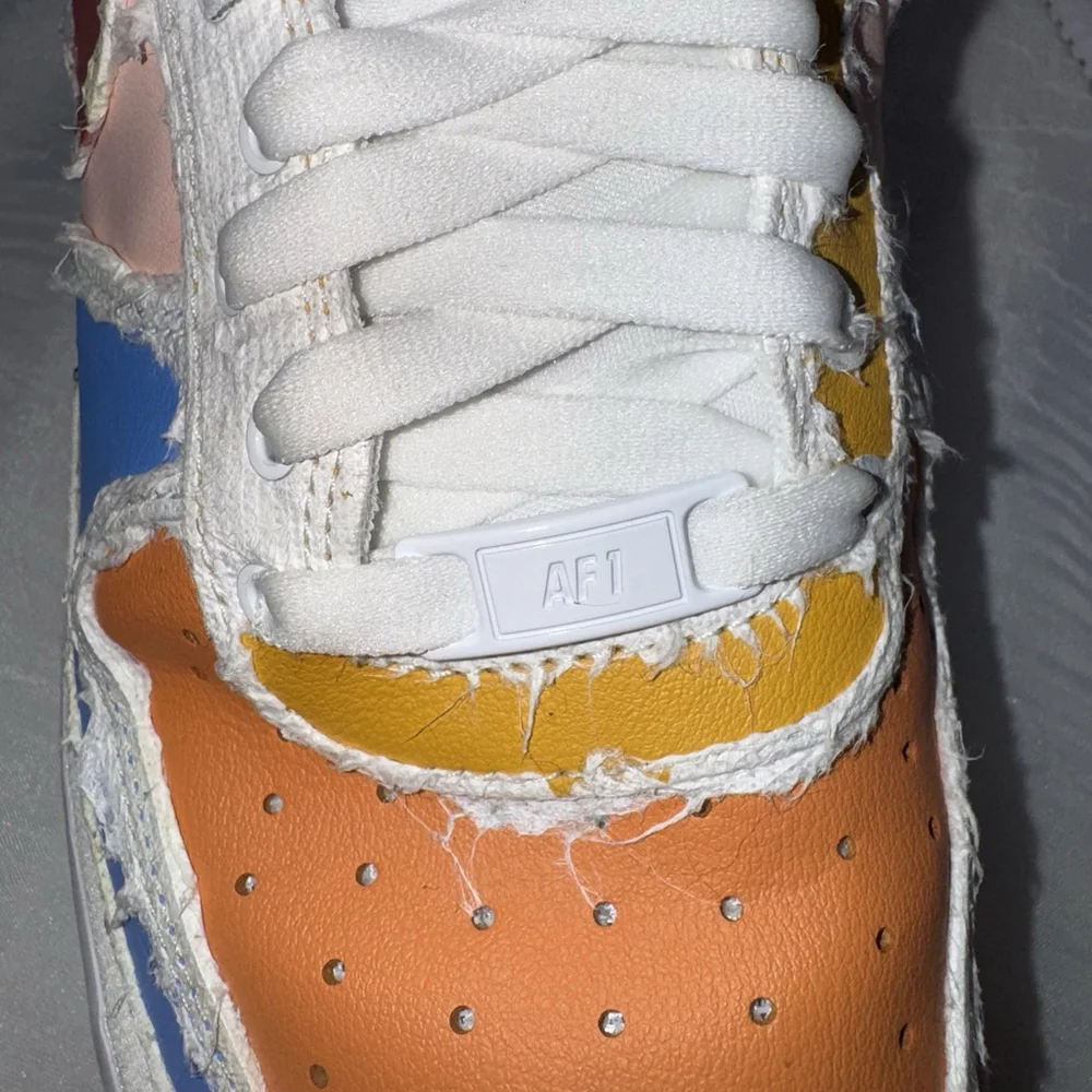 Nike Air Force 1 LX Tear Away White Low Top Womens Sneaker Size 10 CJ1650-101 - Picture 10 of 11